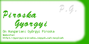 piroska gyorgyi business card