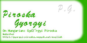 piroska gyorgyi business card